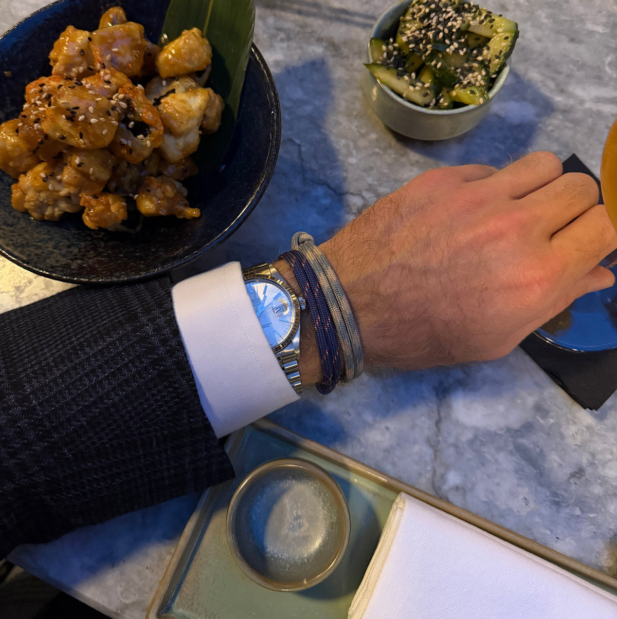 Rust Grey 550 Paracord Bracelet