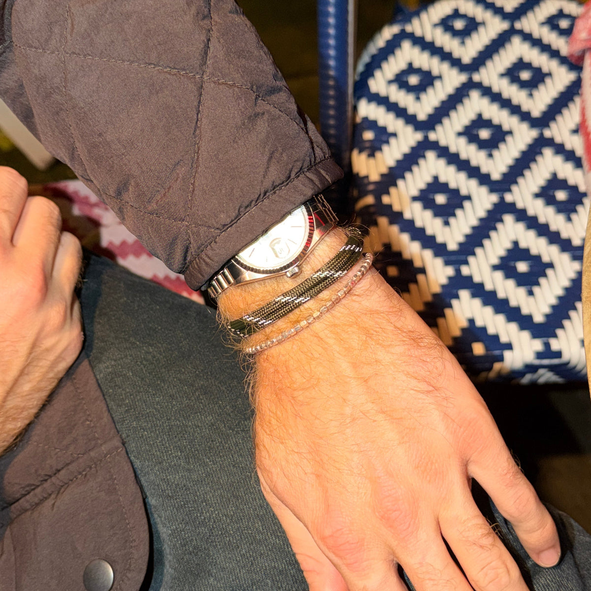 Forest Black Reflective 550 Paracord Bracelet